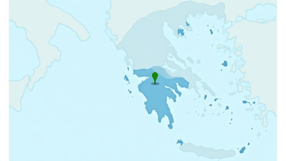 Χάρτης της Αττικής με επισημασμένη την τοποθεσία της Argo Credit στην Αθήνα