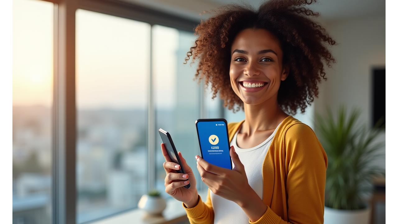 Σύγχρονο mobile interface της Argo Credit με ευτυχισμένους πελάτες σε φόντο ελληνικής αστικής σκηνής